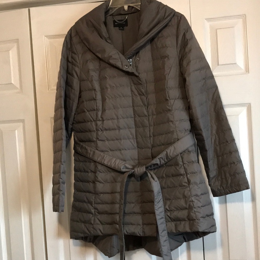 H by Halston Quilted Down Water Repellant Shawl Collar Coat